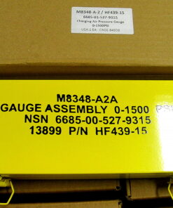 Charging Air Pressure Gauge 0-1500PSI 6685-00-527-9315 HF439-15 M8348-A-2 MIL-DTL-8348 MIL-G-8348 Department of the Air Force 48C929-2 Navair Navsea 2489038 L2A10