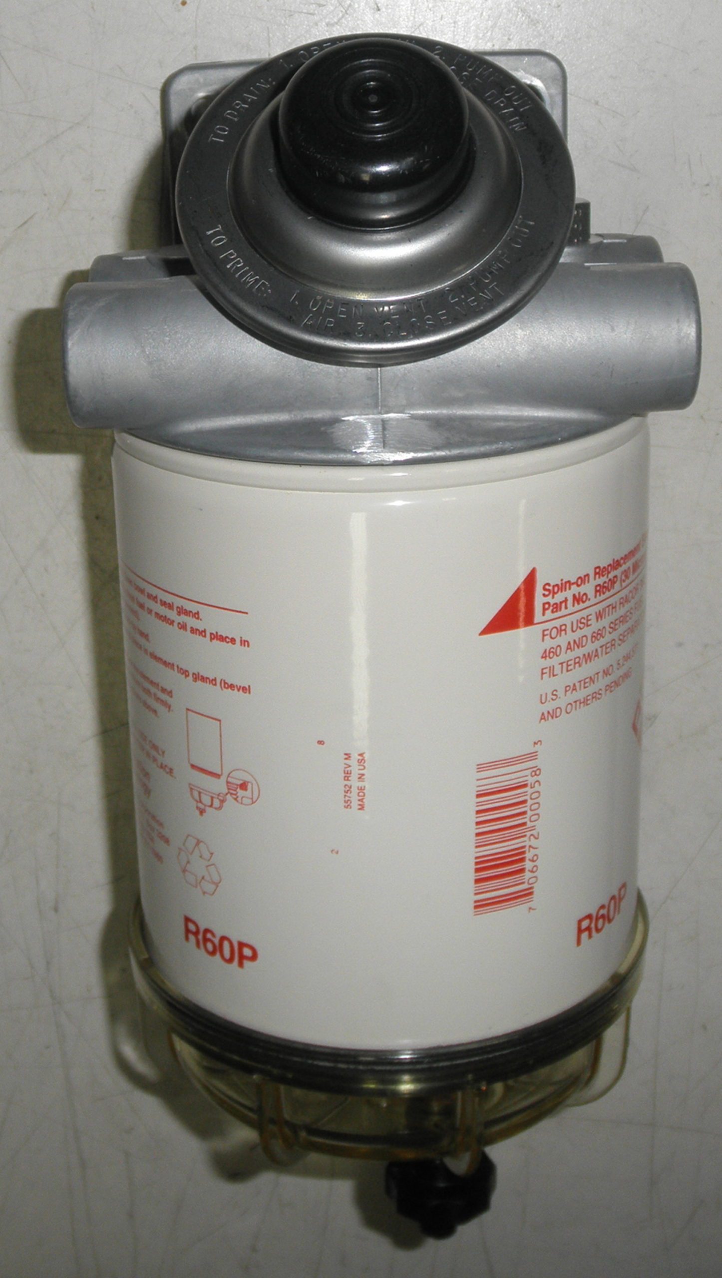 NEW Racor 460R Diesel Fuel Filter / Water Separator 4330-01-596-4657 ...