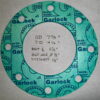 Garlock 3000FF Flange Gasket 4-1/4" ID. 7-3/4" OD. 1/8" thick. 6-1/2" Bolt Circle; For 1/2" hardware.  3000FF-0150-0125-0425 US Navy L4A7