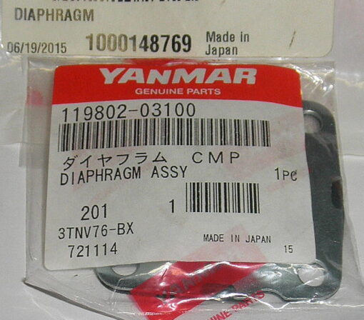 Yanmar 119802-03100 Wacker Neuson 1000148769 Diaphragm Assy 3TNV76-BX WRD15