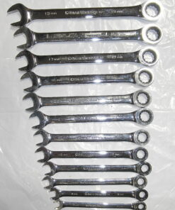 GearWrench 9412 12 Piece 12 Point Ratcheting Combination Metric Wrench Set 8-19 - Image 2