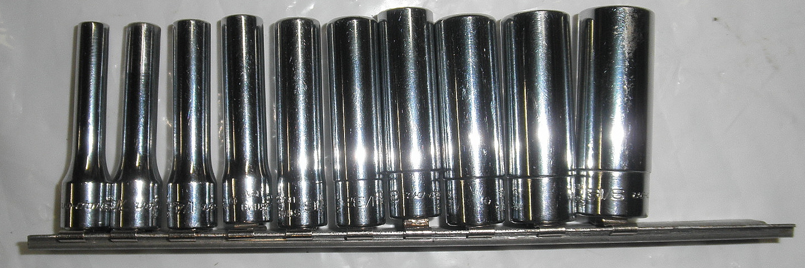 110STMY Snap-on 10 Pc 1/4" Drive 6-Point SAE Flank Drive® Deep Socket Set 5120-01-429-3625 - Image 2