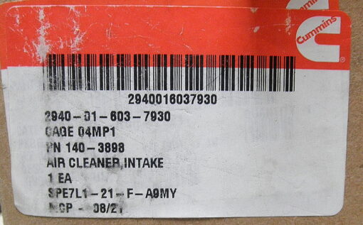 2940-01-603-7930 140-3898 AH0883000 04-21008 Air Cleaner; Intake - Image 2