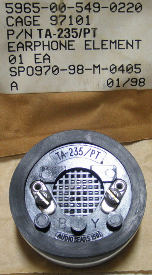 5965-00-549-0220 TA-235/PT 10099 SM-C-208021 Earphone Element, Circular L2C7B