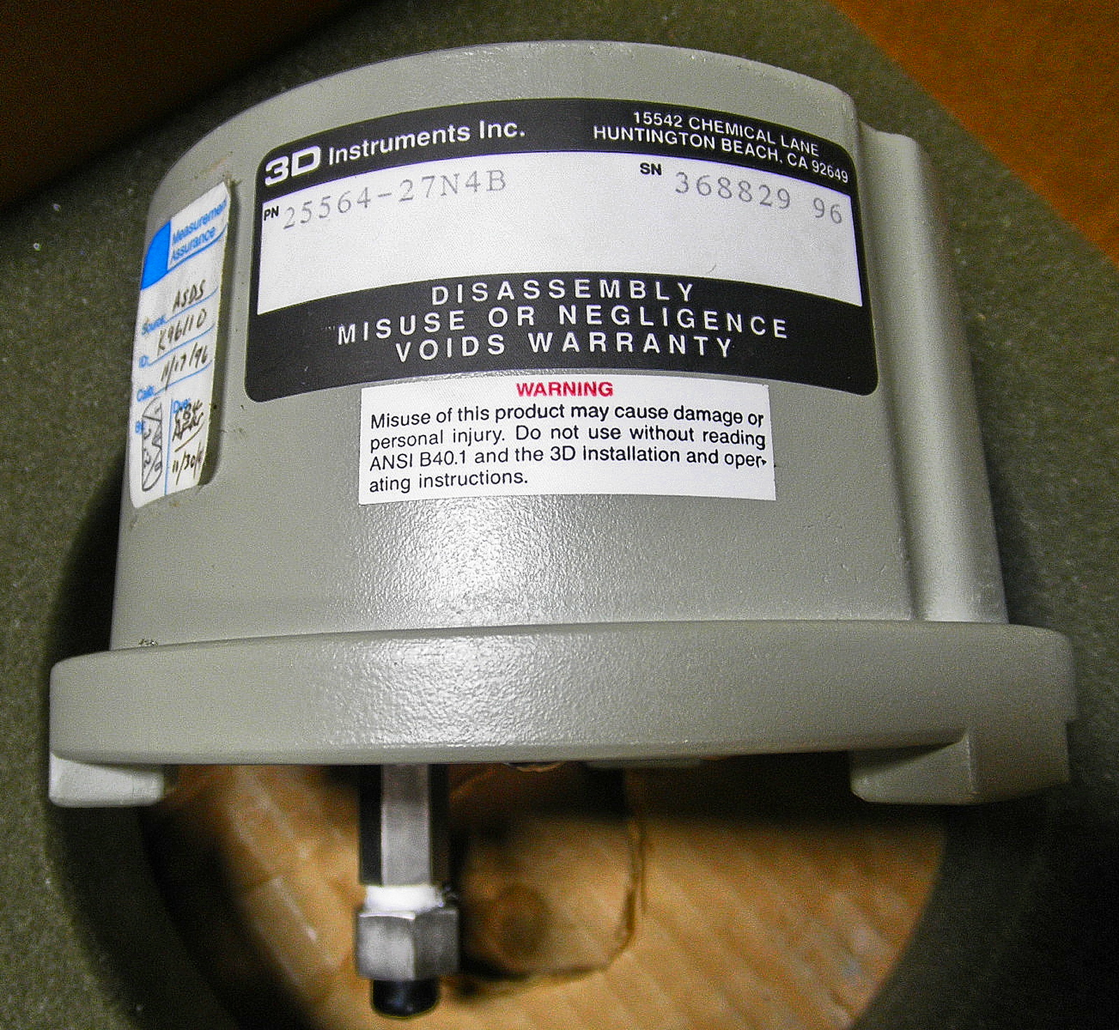 6685-01-518-0086 25564-27N4B 25564-27N-4B Gage, Pressure, Dial Indicating - Image 2