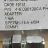 4730-00-482-5827 4-6 F5BU-S 080120CA PHOS SAE J514 4-6 080120CPA Adapter, Straight, Tube to Boss WRD21