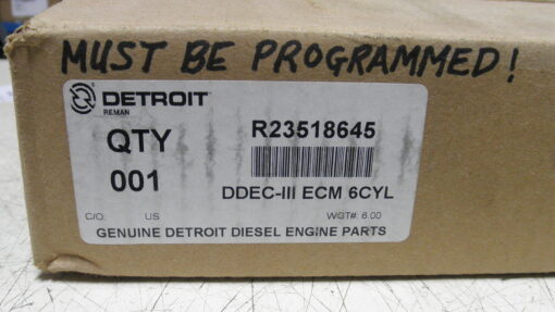 R23518645 Detroit Diesel DDEC III ECU, Remanufactured ***READ*** This is a remanufactured unit in factory box; REQUIRES PROGRAMMING. No core charge.  R5A2
