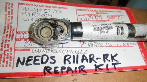 M1R200H 5120-01-657-4778 Torque Wrench ***READ*** Parts Only; missing R11AR-RK, M1 Ratchet Repair Kit. GTBD21