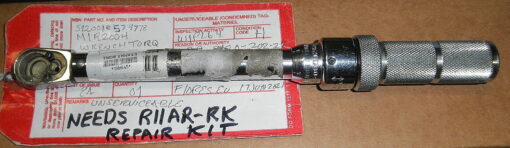 M1R200H 5120-01-657-4778 Torque Wrench ***READ*** Parts Only; missing R11AR-RK, M1 Ratchet Repair Kit. GTBD21