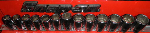 Snap-on 313TWMYA 13Pc. 1/2" Drive 6-Point Metric Flank Drive® Shallow Socket Set 12-24mm - Image 2