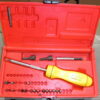 Snap-on SSDMR4A Yellow Ratcheting Screwdriver. Includes 20 Bits, 1 Extension, and PB55 Case. Used; some light wear, a little dirty. Ratchet works properly both directions. 5120-01-335-1485 R1C7