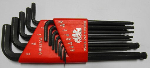 SHKS13CE MAC Tools 13Pc Ball End Hex Key Set 5120-01-477-8905 Fits BHS13A ***READ*** Pre-owned. Light wear on 1/8" wrench otherwise appear unused. Made in USA. GTBD16