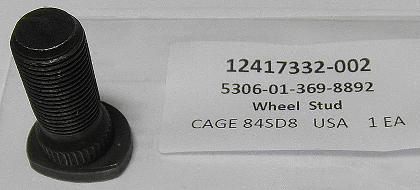 12417332-002 5306-01-369-8892 Wheel Bolt, Eccentric Head R2C7