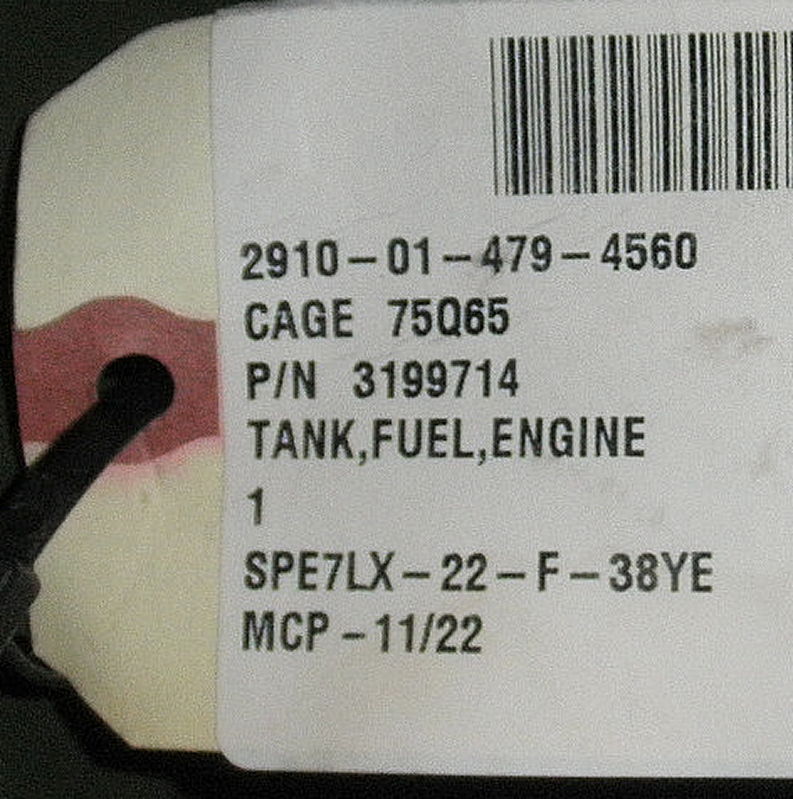 2910-01-479-4560 3199714 Tank, Fuel, Engine MTVR MK23 Unassigned