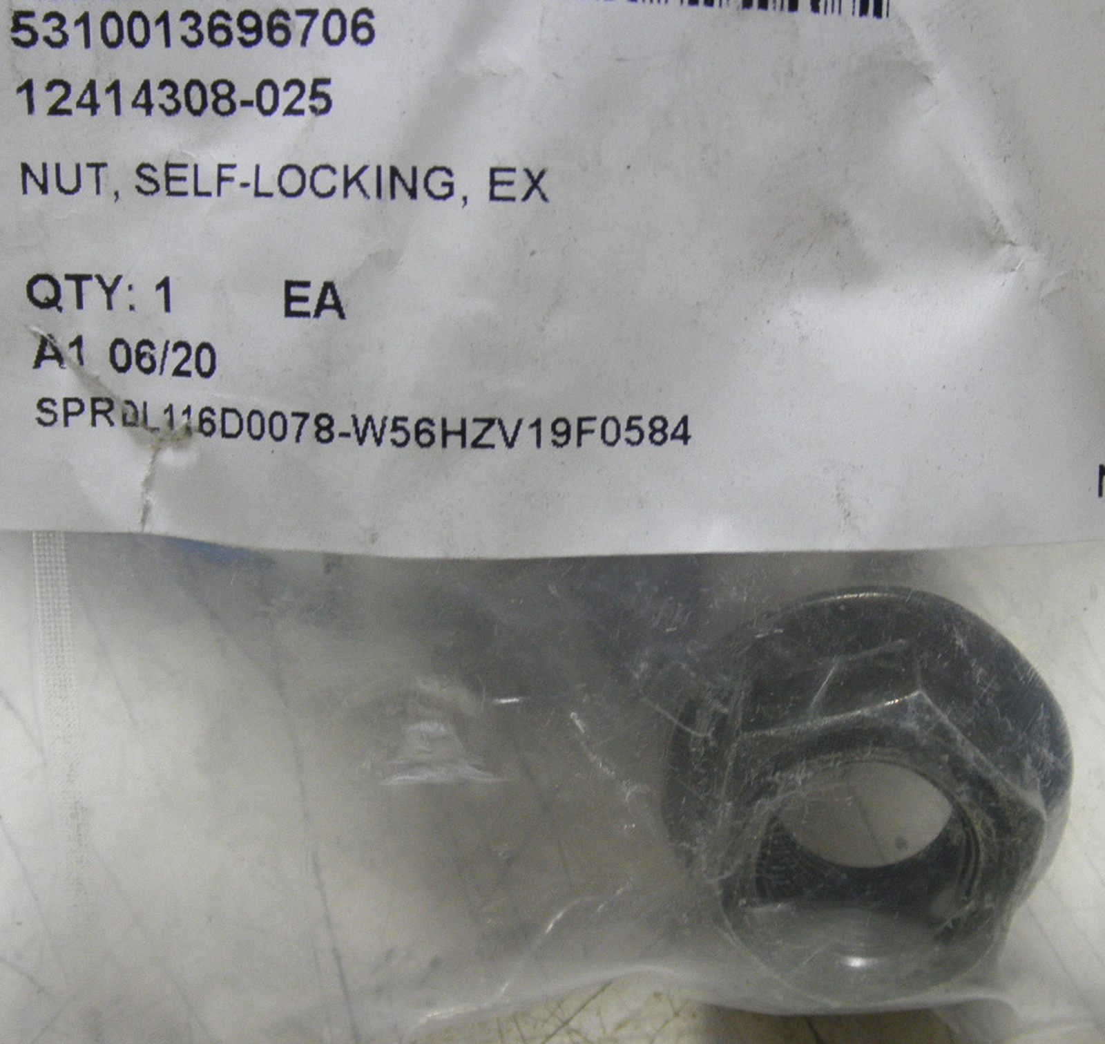 5310-01-369-6706 12414308-025 Nut, Self-Locking, Extended Washer WRD11