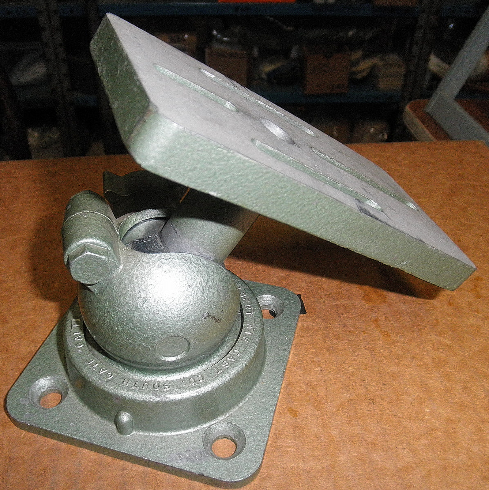 Colbert Panavise 400 Base with 437 Fixture Head. Die Cast Aluminum Vise. Lightly used, undamaged. base measures 4-1/8" square. Head measures 3" x 6". Made in USA. L6C6