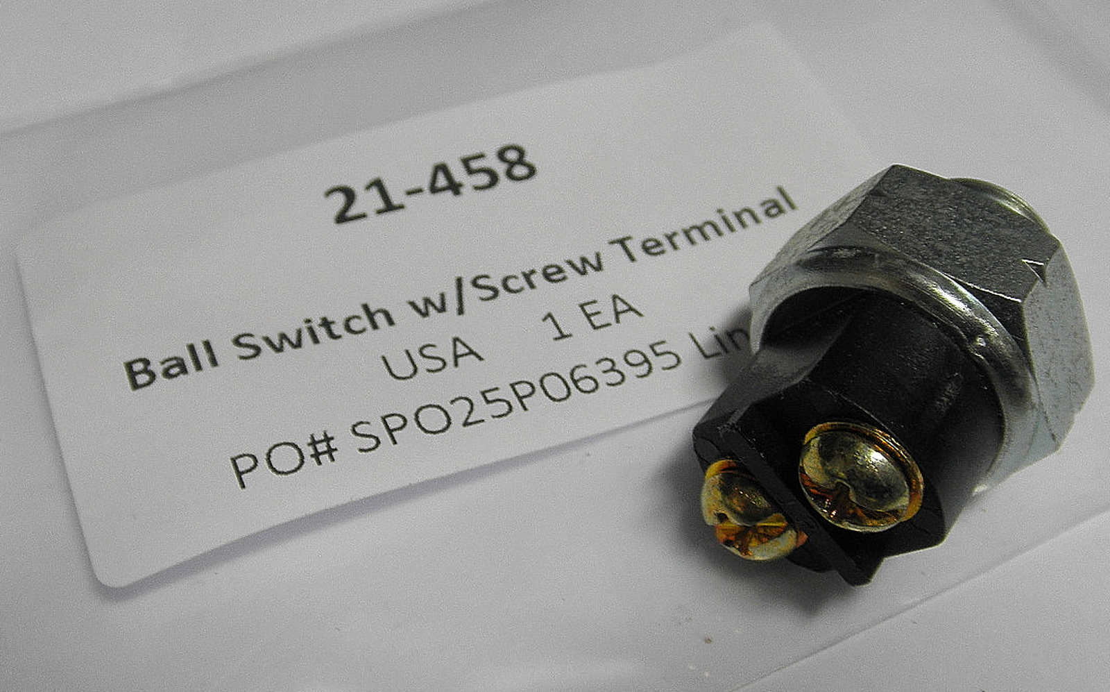 21-458 Ball Switch w/ Screw Terminals 5930-01-483-7606 216622 WRD11