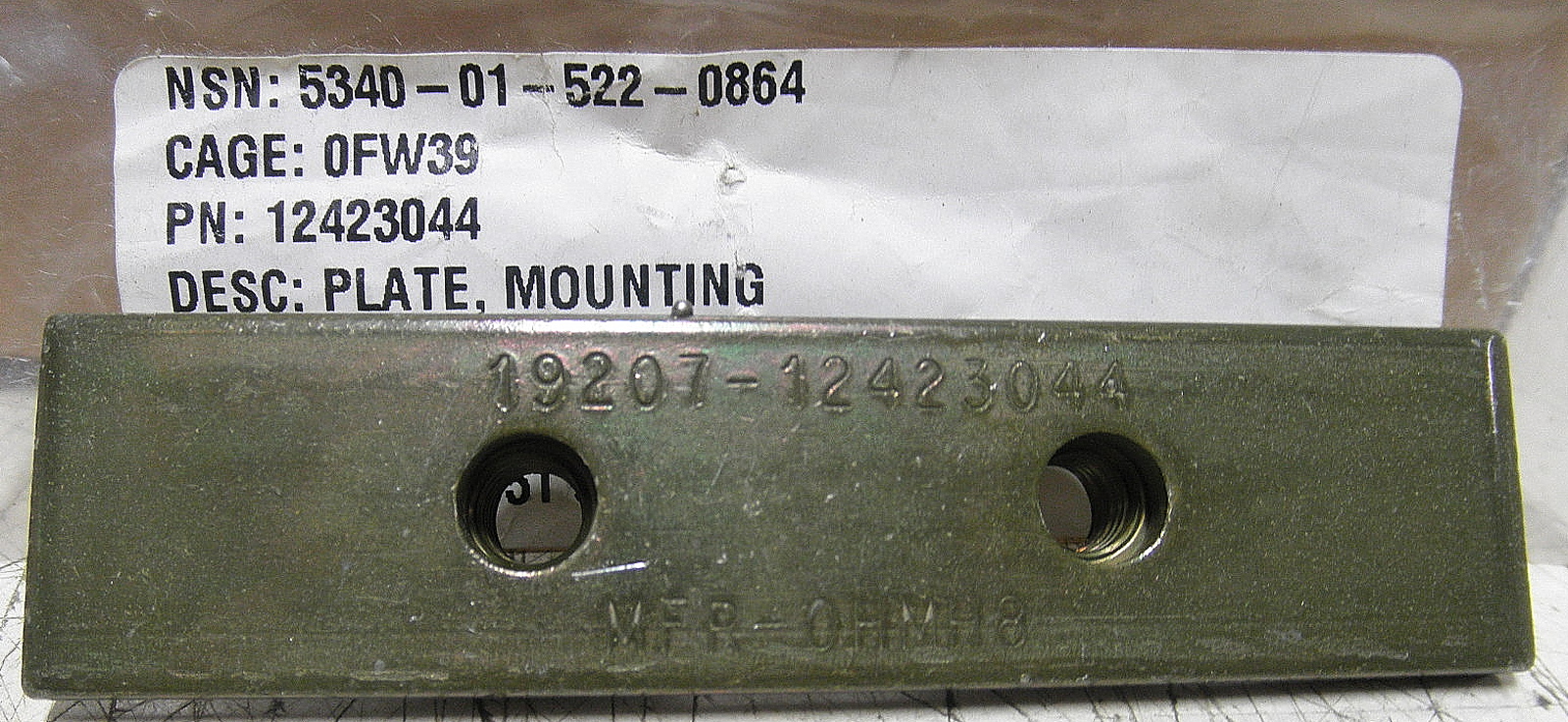 5340-01-522-0864 12423044 12424044 Plate Mounting WRD12