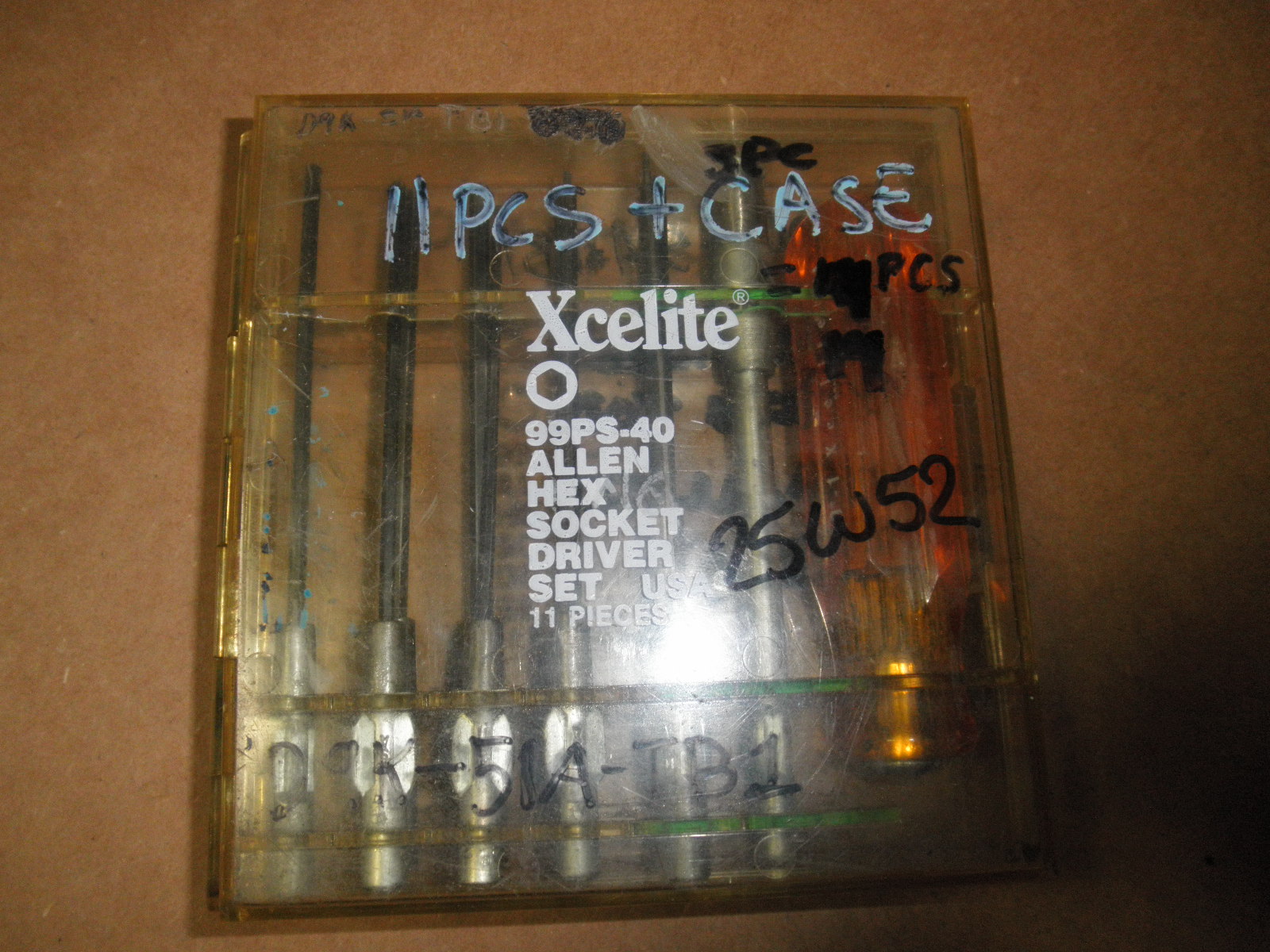 5120-00-851-4247 116180 Xcelite 99PS-40 Allen Hex Socket Driver Set 11 pieces