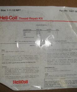 Heli Coil Master Thread Repair Kit 1-11 1/2 NPT M22860 5407-16 - Image 3